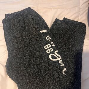 Gray Joggers sweats with White Print